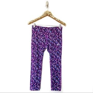 Nike Purple Blue Black Dri Fit Leggings Capri Pant
